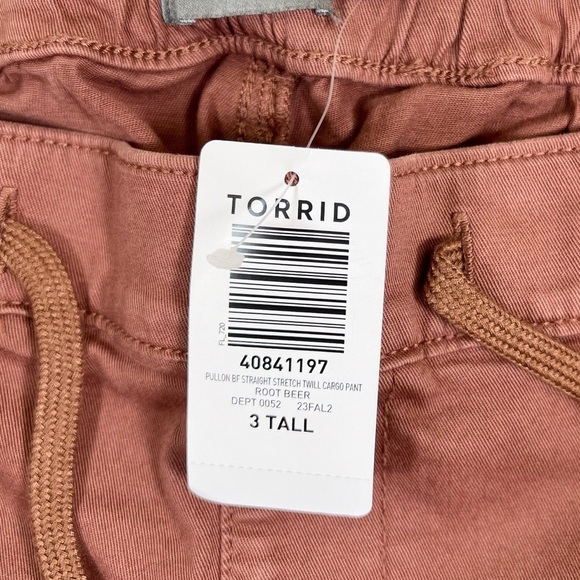 TORRID Pull-On Weekend Straight Stretch Twill Cargo Mid-Rise Pants Size 3XT - Picture 7 of 15
